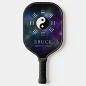 Yin Yang met Bagua Trigram Symbolen I-Ching Pickleball Paddle (Achterkant)