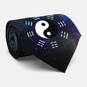 Yin Yang met Bagua Trigram Symbolen I-Ching Stropdas