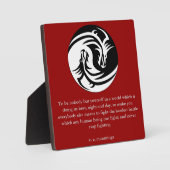 Yin Yang met ee Cummings Quote Fotoplaat (Voorkant)