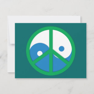 Yin-Yang met vredesbord