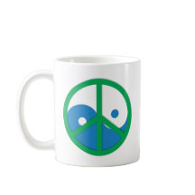 Yin-Yang met vredesbord