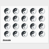 Yin Yang Metal Ronde Sticker (Vel)