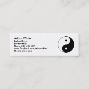 Yin Yang Mini Visitekaartje