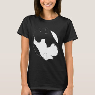 Yin Yang Miniature Schnauzer Funny Dog Symbol Medi T-shirt