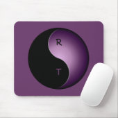 yin yang monogram - paars muismat (Met muis)