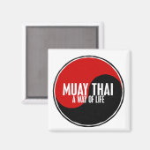 Yin Yang Muay Thai 1 Magneet (Voorkant / Achterkant)