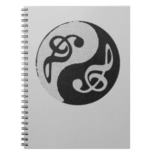 yin yang muzieklevernoot notitieboek