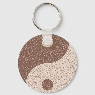 Yin Yang Muzieknotities Sleutelhanger