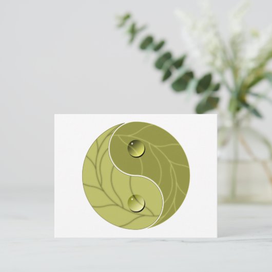 Yin Yang Natuur Briefkaart (Staand voorkant)