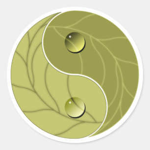Yin Yang Natuur Ronde Sticker