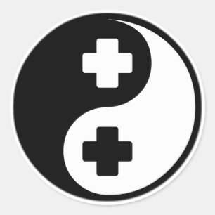 Yin Yang Nursing Ronde Sticker