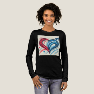 Yin & Yang of Love – Geslachtsfusie met lange mouw Tri-Blend Shirt