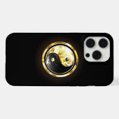 Yin Yang or en or sur fond noir (Verso Horizontal)