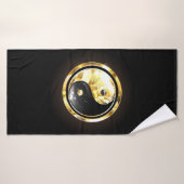 Yin Yang or sur noir (Serviette de bain)