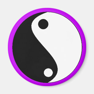 YIN-YANG paars-magneet - Gepersonaliseerd Magneet