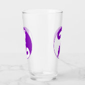 Yin Yang Paars Zen Cat Drink glazen trommel (Rechts)