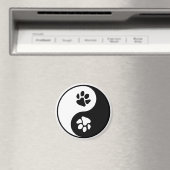 Yin Yang Paw (aangepaste kleuren) Magneet (Insitu (Vaatwasser))
