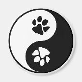 Yin Yang Paw (aangepaste kleuren) Magneet (Voorkant)