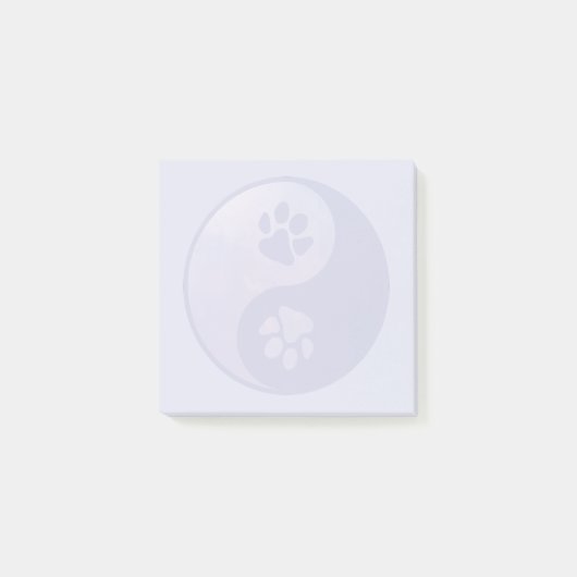 Yin Yang Paw Paars Post-it® Notes (Voorkant)