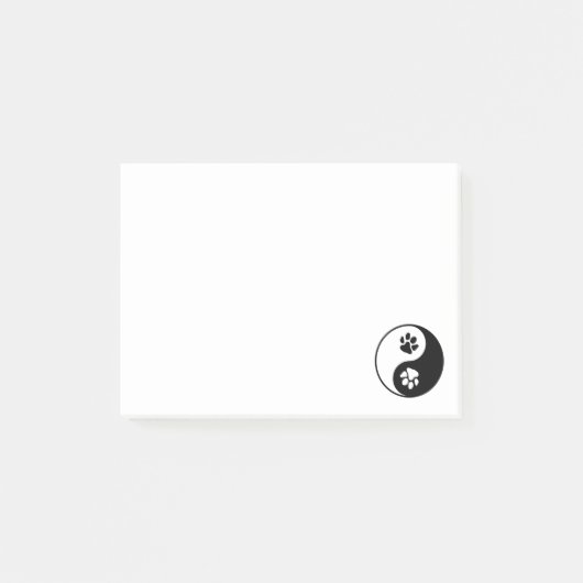 Yin Yang Paw Post-it® Notes (Voorkant)