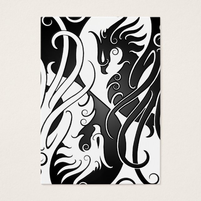 Yin Yang Phoenix blanc et noir (Devant)