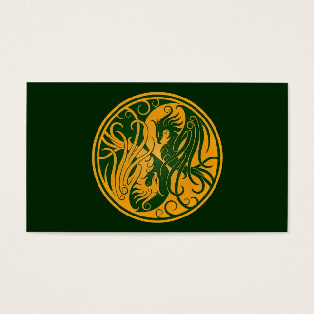 Yin Yang Phoenix jaune et vert (Devant)