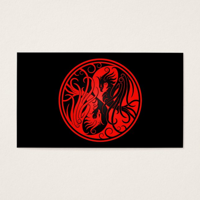 Yin Yang Phoenix rouge et noir (Devant)