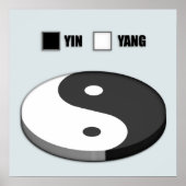 Yin Yang Pie Chart Poster (Voorkant)