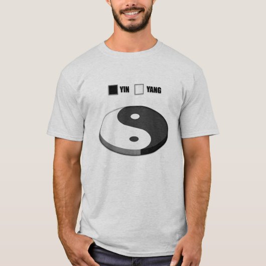 Yin Yang Pie Chart T-shirt (Voorkant)