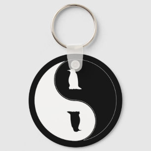 Yin Yang Pinguïn Sleutelhanger