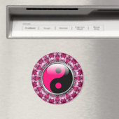 Yin Yang Pink Hearts Magnet (In Situ (Lave-vaisselle))