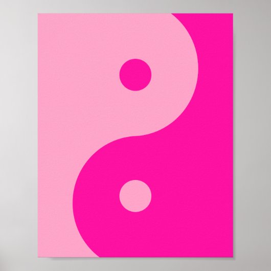 Yin Yang Pink Poster (Voorkant)