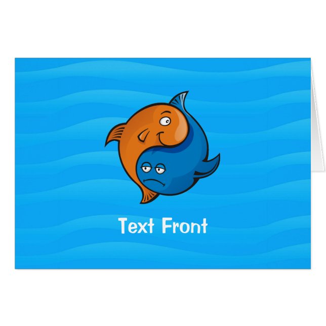 Yin Yang Poisson Cartoon Horizontal (Devant horizontal)