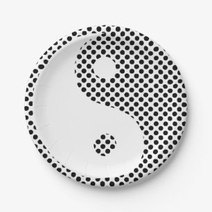 Yin Yang - Polka Dot Paper Borden Papieren Bordje