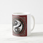Yin Yang Product: Harmony-geïnspireerde Vector Log Koffiemok (Voorkant rechts)