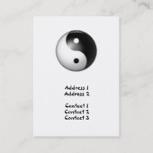Yin & Yang-profielkaart Visitekaartje (Achterkant)