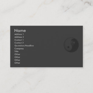 Yin Yang Profile Card Visitekaartje