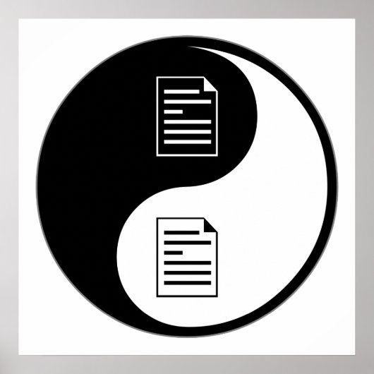 Yin Yang Proofreading Poster (Voorkant)