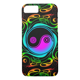 Yin Yang Psychedelic Rainbow-Tattoo iPhone 8/7 Hoesje