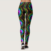 Yin Yang Psychedelic Rainbow-Tattoo Leggings (Achterkant)