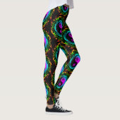 Yin Yang Psychedelic Rainbow-Tattoo Leggings (Rechts)