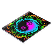 Yin Yang Psychedelic Rainbow-Tattoo Notitieboek (Linkerzijde)