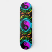 Yin Yang Psychedelic Rainbow-Tattoo Skateboard (Voorkant)