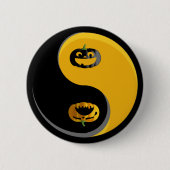 Yin Yang Pumpkins Ronde Button 5,7 Cm (Voorkant)