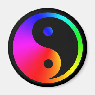 Yin Yang Rainbow Magneet