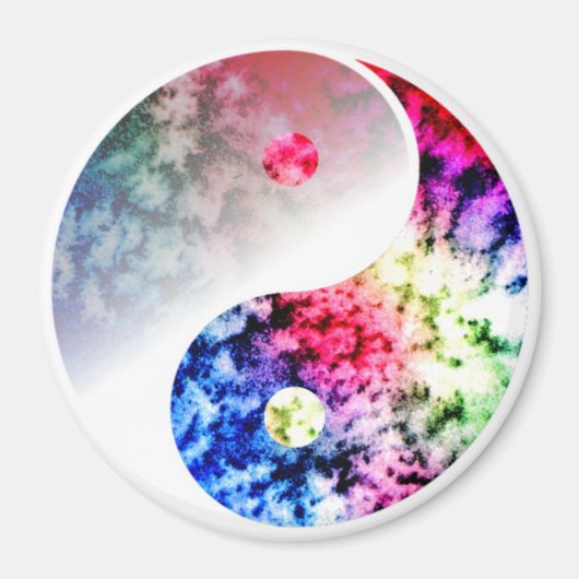 Yin Yang Rainbow Magnet Magneet (Voorkant)
