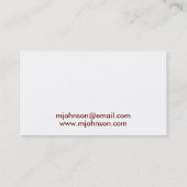 Yin Yang Red Visitekaartje (Achterkant)