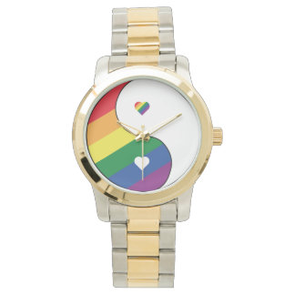 YIN YANG REGENBOOG KLEUREN HORLOGE
