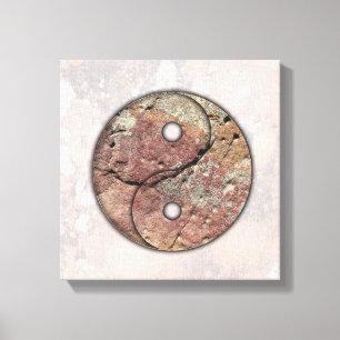 Yin Yang Rock Art Talking Canyons, New Mexico Canvas Afdruk