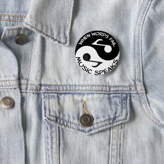 Yin yang ronde button 5,7 cm (In situ)